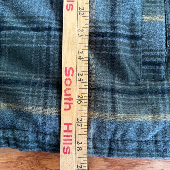 Free Country Flannel Fleece Work Jacket‎ Mens XL Quilted Overlay Duffle Olive - Picture 11 of 11